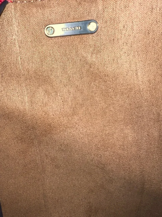 Coach Bright Red Leather Flap Crossbody with Gold-Tone Accent - Picture 5 of 7